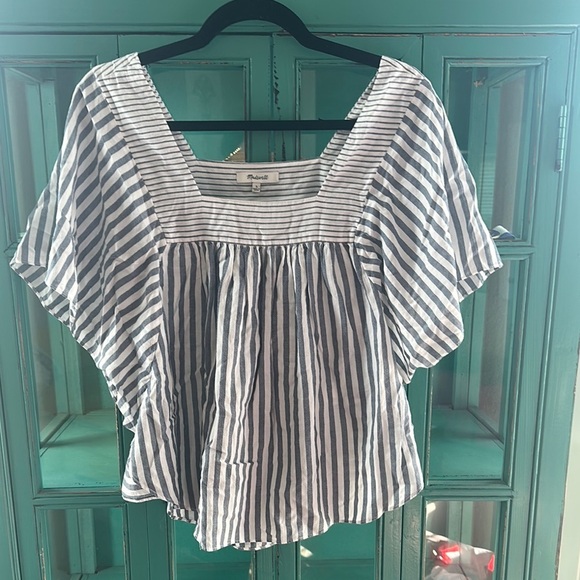 Madewell Butterfly Top - Striped Square Neck Blouse - sold out online - Picture 7 of 8